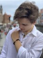 Koszula męska LNIANA kolor biały 